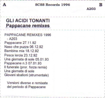 a203 gli acidi tonanti: pappacane remixes 1996 a203 gli acidi tonanti: pappacane remixes 1996
